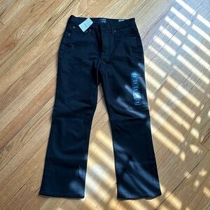 J. Crew Mid-Rise Flare Crop Black Jeans